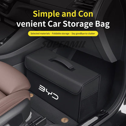 Boîte d'organisation et de rangement de coffre de voiture, pour BYD Atto 3 Tang F3 E6 Yuan Plus Song Max F0 Qin G3 I3 Han Dmi Dolphin S6 DM-i EV 2din