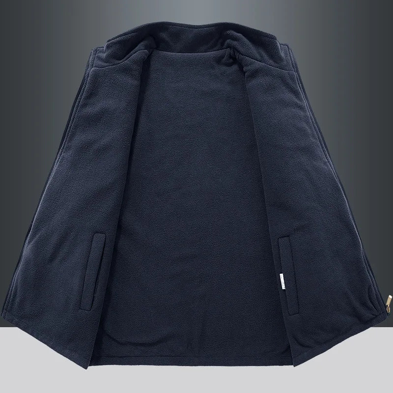Gilets chauds en polaire pour hommes, multi-poches, vestes d'escalade sans manches, gilets Cargo pour porter des deux côtés, 6X, nouvelle collection automne
