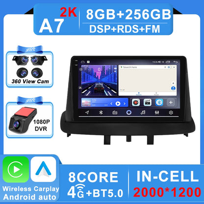 Android 16 pour Renault Megane 3 Fluence Samsung SM3 2008 - 2017 lecteur multimédia DSP CarPlay GPS autoradio