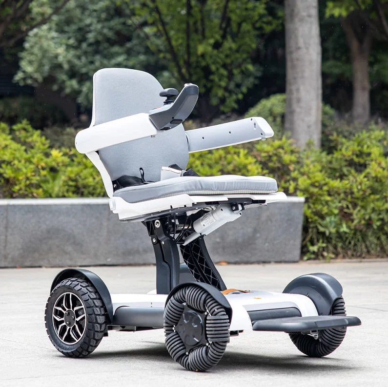 Un clic pliant rapide longue portée Portable léger Robot intelligent fauteuil roulant électrique fauteuil roulant électrique pliable personnes âgées