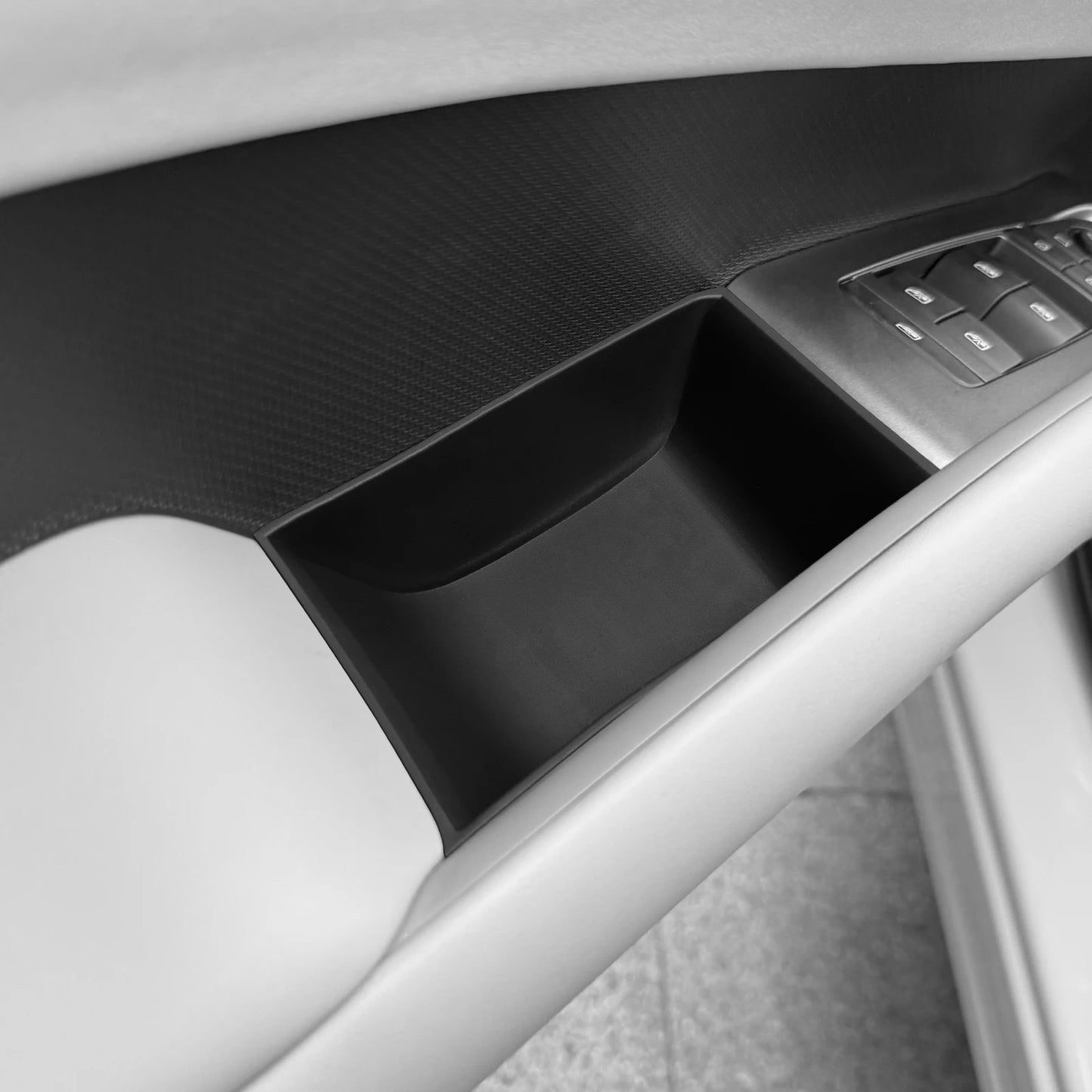 Pour BYD ATTO3 ATTO 3 YUAN PLUS 2025 2026 poignée de porte avant arrière boîte de rangement plateau organisateur TPE accessoires d'intérieur de voiture 4 pièces