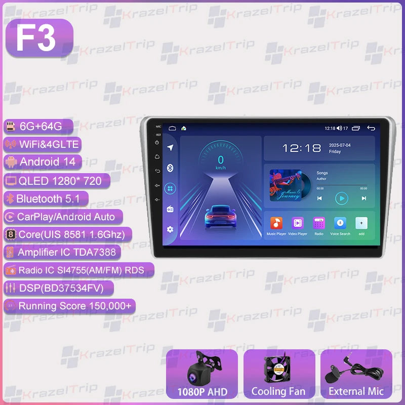 FYT 7862s 8 Core Carplay Android Auto autoradio pour Toyota Avensis T25 2002 2003 2004 2005 2006 2007 2008 Autoradio 4G DSP QLED