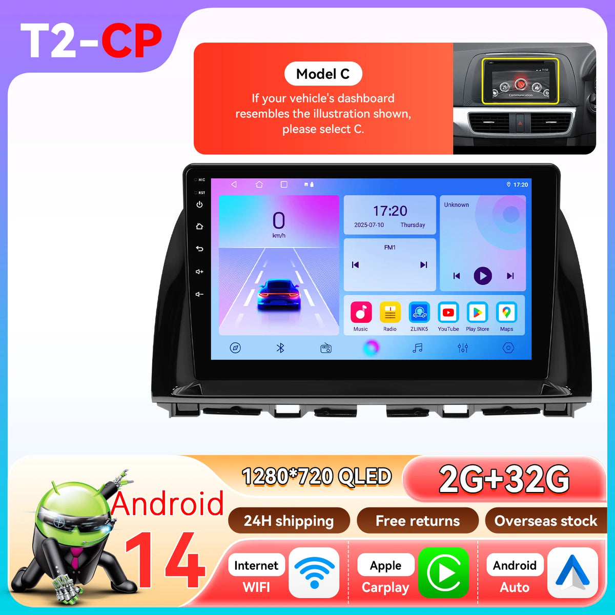 Snapdragon 8Core Android 14 autoradio pour Mazda CX5 CX-5 2012-2015 lecteur multimédia 6115 360 Cam Autoaradio Carpay Android Auto