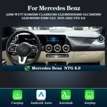 AUTOTOP 10.25/12.3 pouces double écran tactile Android Carplay pour Mercedes Benz nouveau A C E GLA MBUX NTG6.0 unité principale après modèle 2018