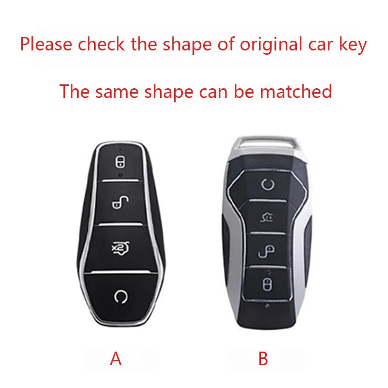 Nouveau Style en alliage peau de mouton voiture clé housse pour BYD chanson Pro Plus Max Dmi EV joint dauphin télécommande clé Auto accessoires