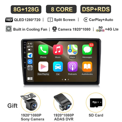 Autoradio Android 15 Carplay pour citroën C5 2 2008 2009 - 2017, lecteur multimédia GPS de Navigation, WiFi + 4G stéréo, vidéo DSP automatique BT