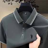 Marque de mode 100% coton été nouvel article polo brodé poney original pour hommes haut à manches courtes confortable et respirant