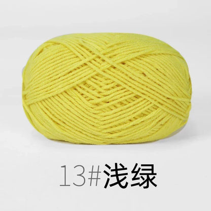 Fil de Lanas teint en coton au lait, 86 couleurs, 4 plis, pour bébé, chapeau, écharpe, pull, poupées, artisanat fait à la main