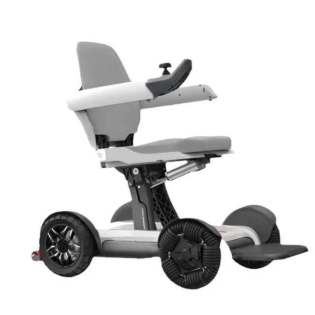 Fauteuil roulant électrique pliant automatique avec télécommande pour téléphone portable, scooter à quatre roues handicapé