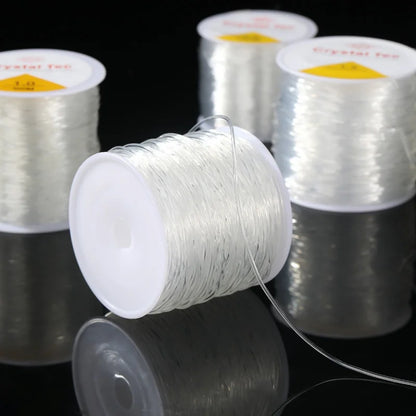 Fil élastique 100 m/rouleau, 2 pièces, fil de Bracelet à la mode pour Bracelet à main, fil de perles à rebond élevé pour la couture