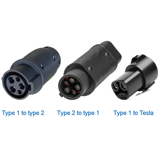 Adaptateur baril Type 2 adaptateur Type 1 connecteur véhicule voitures électriques charge 32A EV connecteur de chargeur
