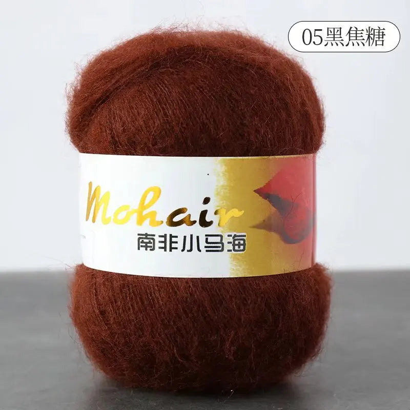 Fil de laine Mohair d'alpaga en peluche pour fil à tricoter, écharpe de pull 40 grammes/boule, fils épais de Lanas doux et chaud gonflés