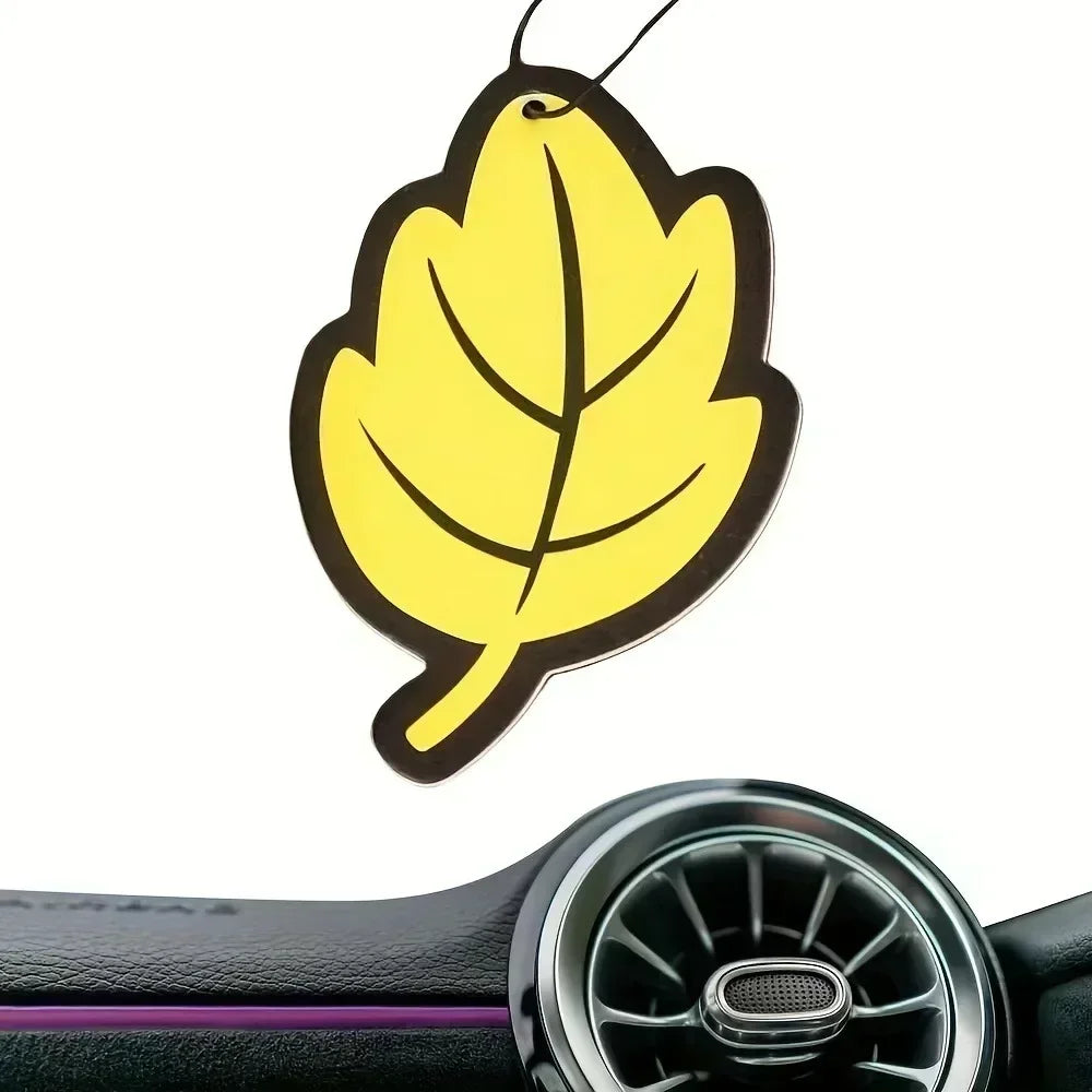 Désodorisant de voiture en papier de thé parfumé naturel, 3 à 60 pièces, parfum de vanille suspendu automatiquement en forme de feuille, accessoires d'intérieur de voiture
