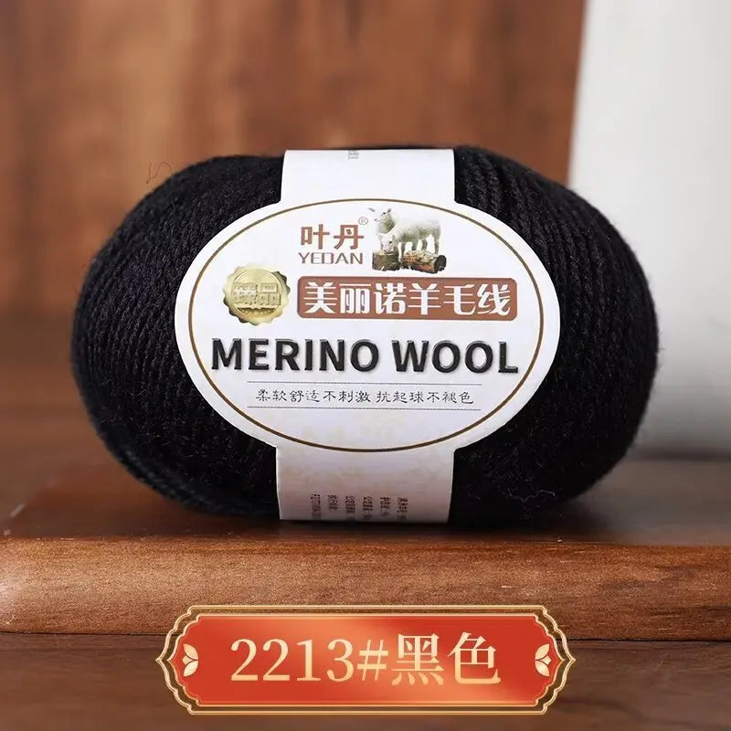 Rouleau de fil de laine mérinos doux pour bébé, 50g/rouleau, 100M, anti-boulochage, bricolage, tricot à la main, écharpe au Crochet, vêtements, chapeaux