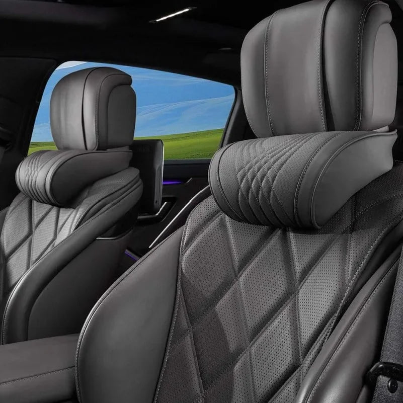 وسادة رأس للسيارة من الإسفنج الذكي، مناسبة للسيارات الرياضية متعددة الأغراض (SUV)، وسيارات السيدان، والمقاعد الجلدية، ناعمة ومريحة للسفر والقيادة.