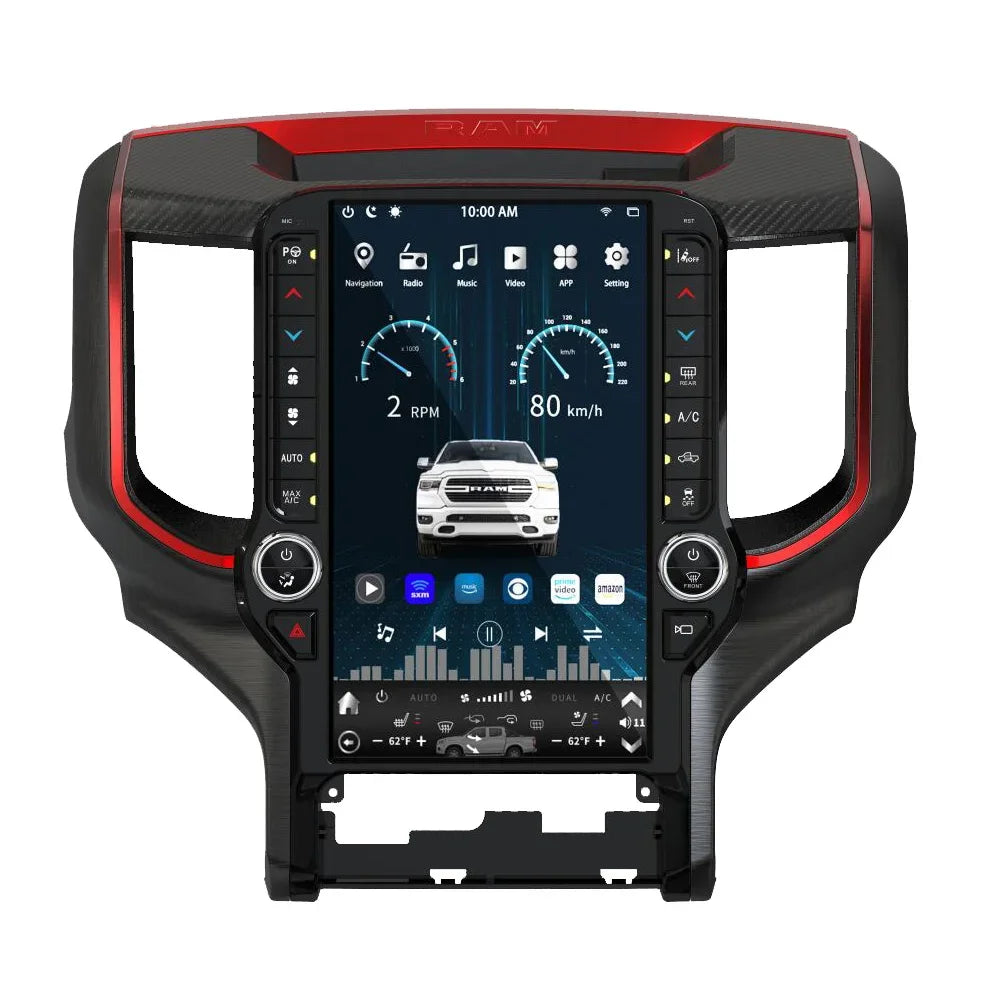 13.6 pouces Andro14 pour Dodge RAM 1500 2500 3500 2019-2022 GPS Navigation Bluetooth autoradio lecteur multimédia Carplay Auto
