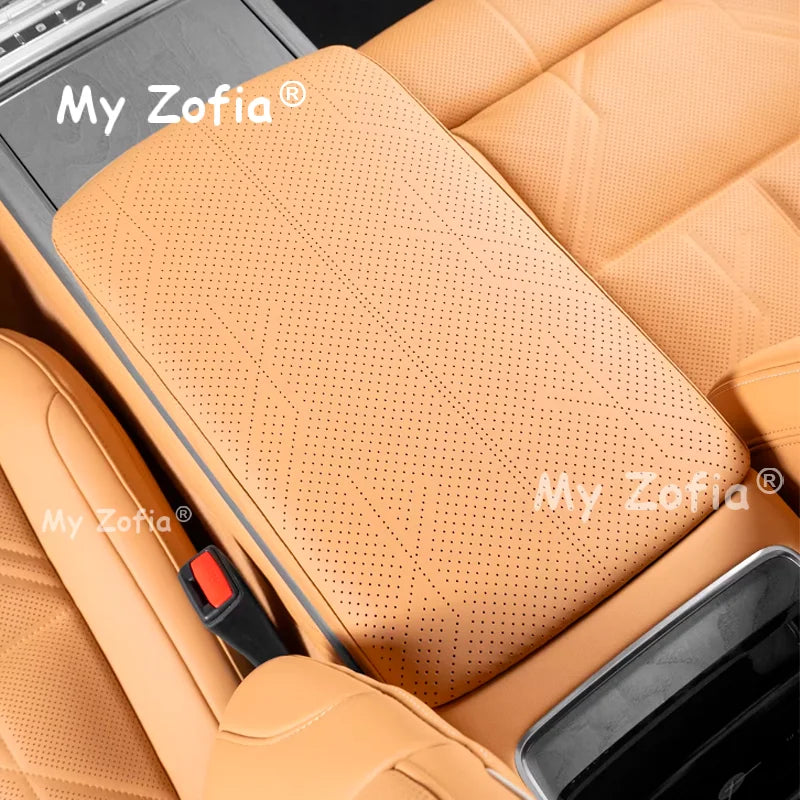 Couvercle de boîte d'accoudoir en cuir pour voiture Zeekr 9X 2025 2026, anti-rayures, Console centrale, main courante, accessoires décoratifs de protection