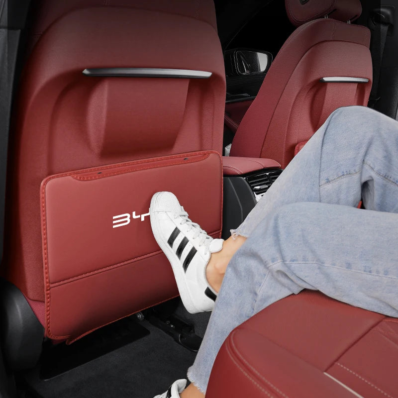 Pour BYD Atto 3 Tang F3 E6 Yuan Plus Song Max F0 Qin G3 I3 Han siège de voiture stockage arrière dossier Anti-usure coussin Anti-coup de pied