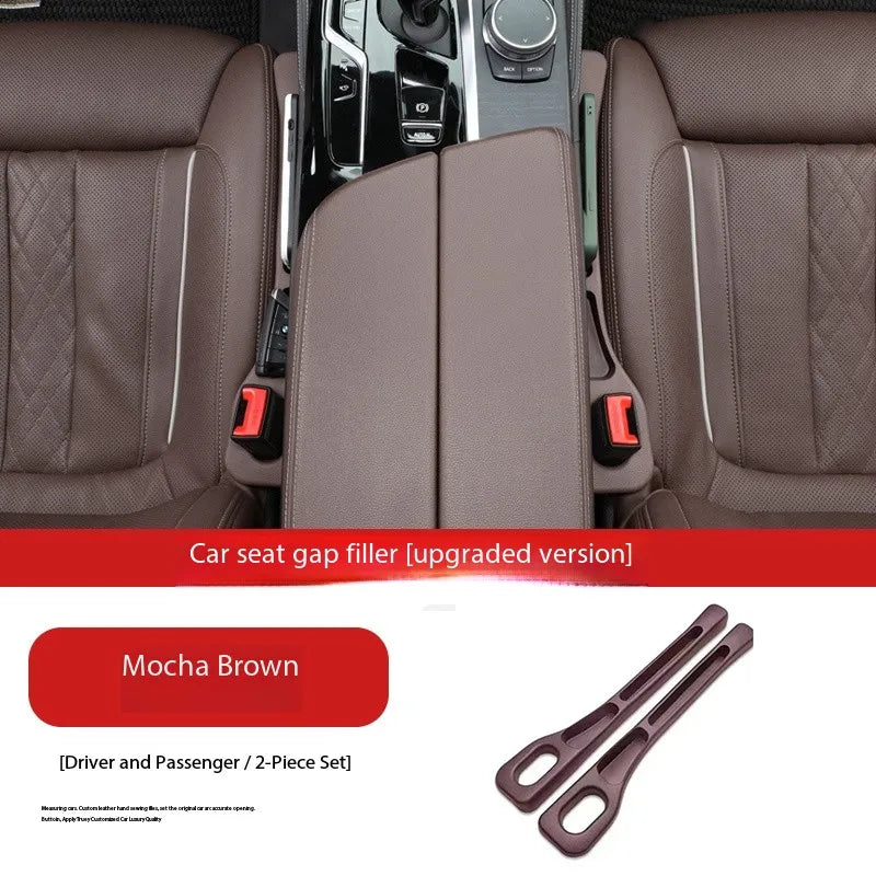 Organisateur universel de remplissage d'espace de siège de voiture en PU, 2 pièces, bouchon Anti-fuite, fente de bande, organisateur de rangement d'espace de siège, accessoires