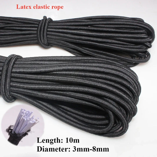 3/4/5/6/8MM noir fort cordon élastique élastique couture vêtements artisanat fournitures bande élastique élastiques corde bandes accessoires
