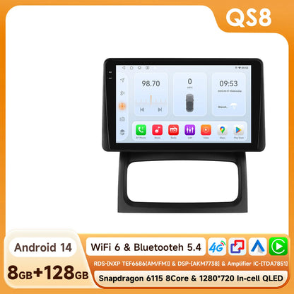 Hizpo-Autoradio Android, Navigation GPS, CarPlay, Stéréo, Unité principale, RDS, 4G, Limitation de l'autoradio, 2 Din, Renault Clio 2, 2000 - 2012