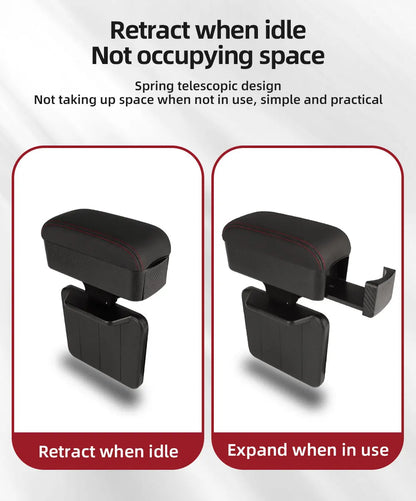 Organisateur de stockage d'espace de Console centrale de voiture réglable en hauteur avec plateau relevable Support de coude accoudoir pour SUV berline