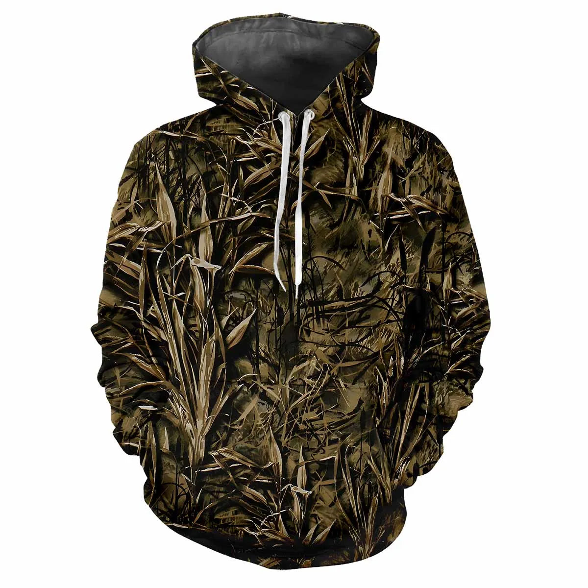 Camouflage chasse animaux en plein air Camouflage printemps et automne hommes à capuche rue tendance ample confortable haut décontracté vêtements