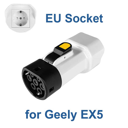 EVqiaoyi – adaptateur de déchargeur Type 2 V2L, prise ue 16A, décharge type2, pour BYD MG 4 Renault Jaecoo 7 Omoda Hyundi ZEEKR