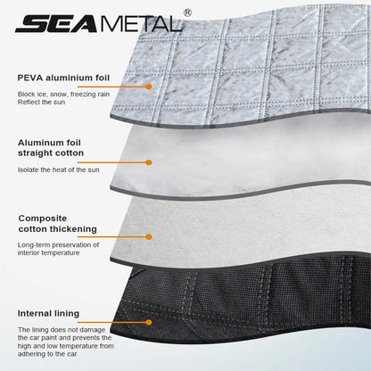 SEAMETAL pare-brise couverture de neige pour SUV/MPV grande taille pare-brise magnétique bouclier de neige Anti givré voiture pare-soleil couverture de Protection