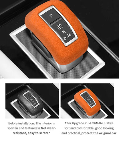 Autocollant de couverture de coffre de changement de vitesse de voiture, en Alcantara, anti-rayures, accessoires de réglage intérieur, pour Mitsubishi Outlander 2023