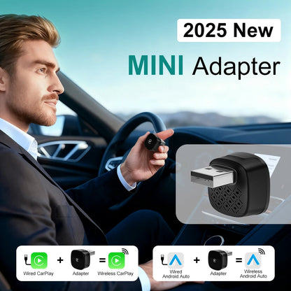 Adaptateur Auto CarPlay/Android sans fil, Plug and Play, pour VW, Toyota, Nissan, Ford Benz, filaire vers sans fil, pour voitures filaires OEM, nouveauté 2026
