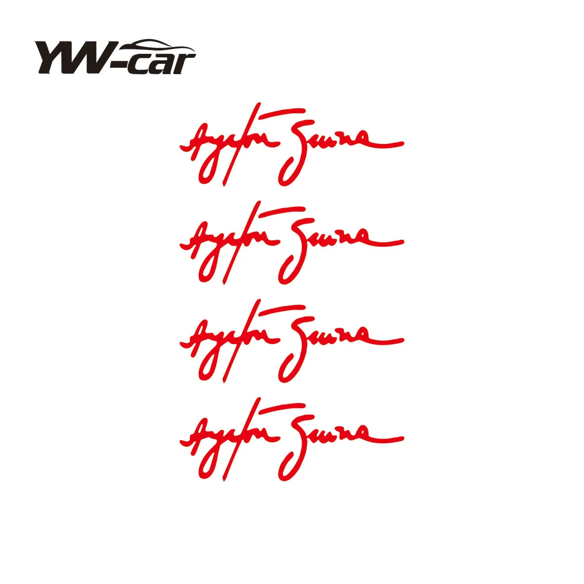 Autocollants de personnalité Ayrton Senna Signature pour voiture, accessoires de couverture de moto, rayures imperméables en PVC 11cm x 4cm, 4 pièces/lot