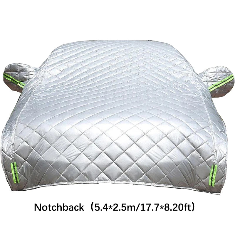 Juste de voiture universelle en coton contre la grêle, couverture complète extérieure, protection contre la pluie, le soleil, les UV, adaptée à diverses conditions météorologiques défavorables