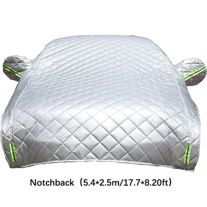 Juste de voiture universelle en coton contre la grêle, couverture complète extérieure, protection contre la pluie, le soleil, les UV, adaptée à diverses conditions météorologiques défavorables