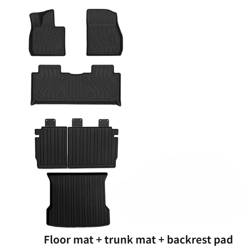 Pour Xpeng G6 2025-2023 tapis de sol tapis de coffre tous temps avant arrière tapis de doublure de chargement, accessoires de coussinets de pied antidérapants imperméables