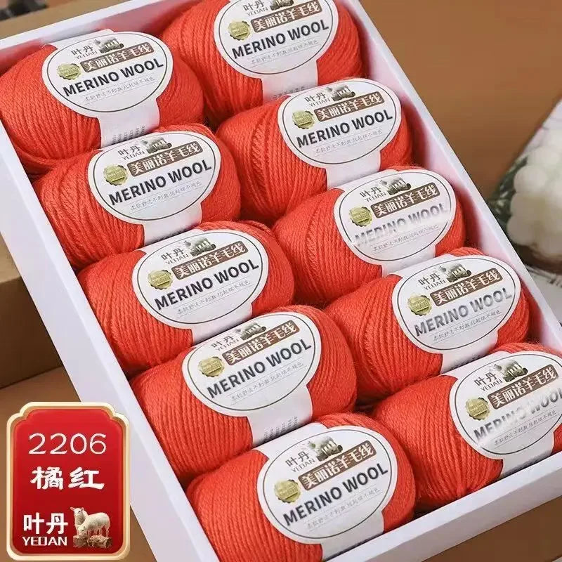 Fil de laine doux à 3 plis, 500 g/ensemble, pour crochets, chapeau d'hiver, pull, écharpe, châle, manteau, Cardigan, bricolage, confortable, chaud et moelleux, fil rouge pour bébé