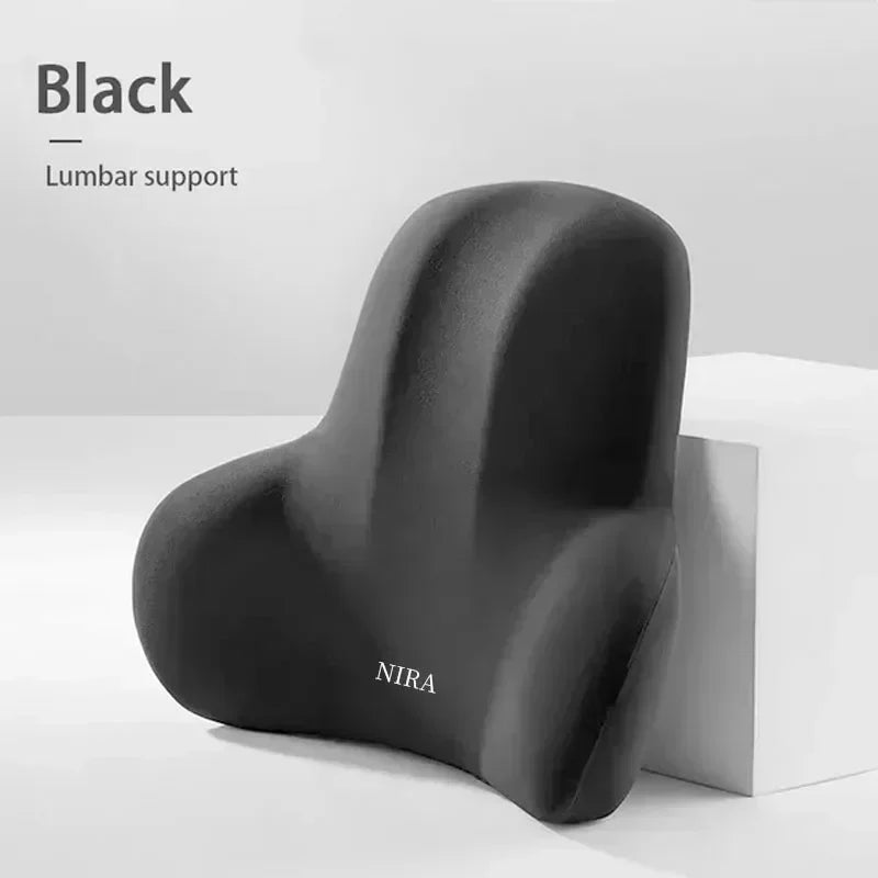 Ensemble d'oreillers de soutien lombaire et de nuque pour siège de voiture, appui-tête et soutien lombaire pour chaise de bureau et chaise de gaming
