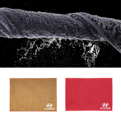 Serviette en microfibre, accessoires de nettoyage de voiture, pour Hyundai Genesis N-LINE I10 I20 I30 I40 IX20 IX35 Kona Getz Veloster Tucson