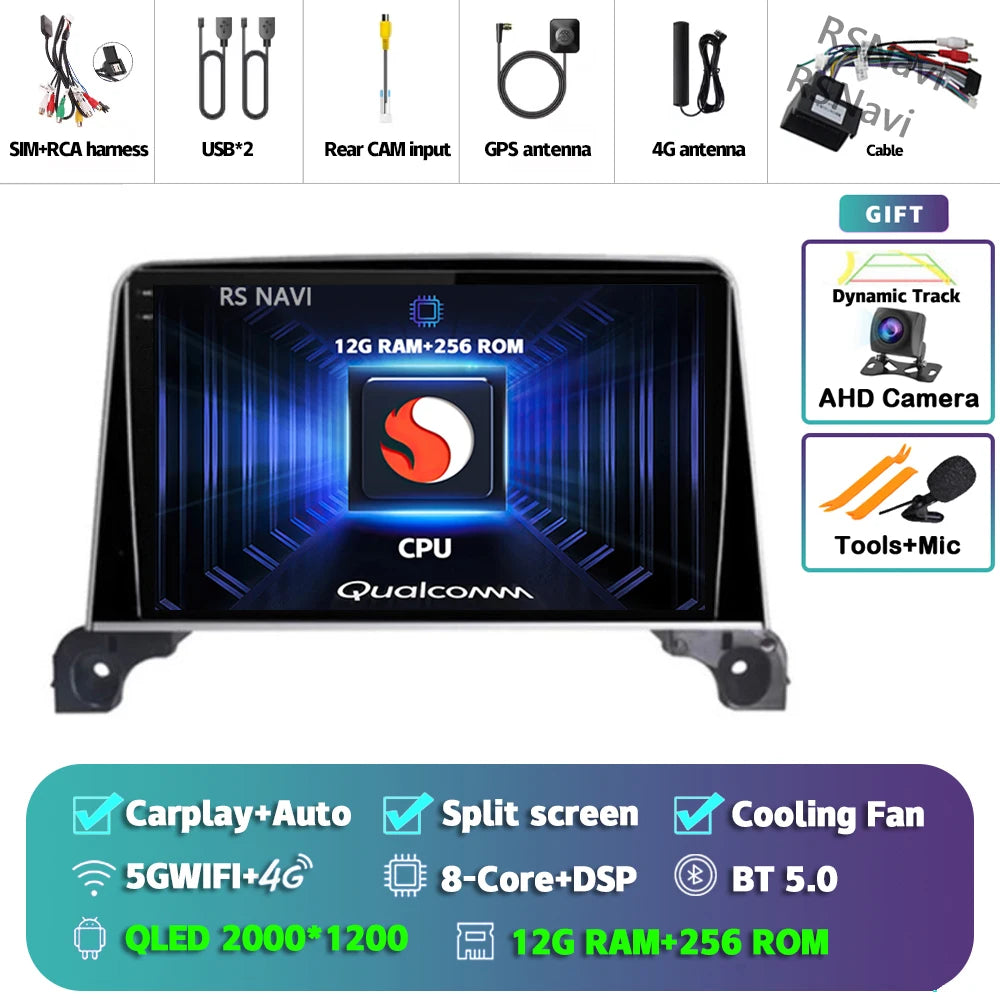 Android 15 Carplay Auto 2K écran autoradio multimédia lecteur vidéo pour Peugeot 5008 4008 3008 2017 - 2020 2din Autoradio stéréo