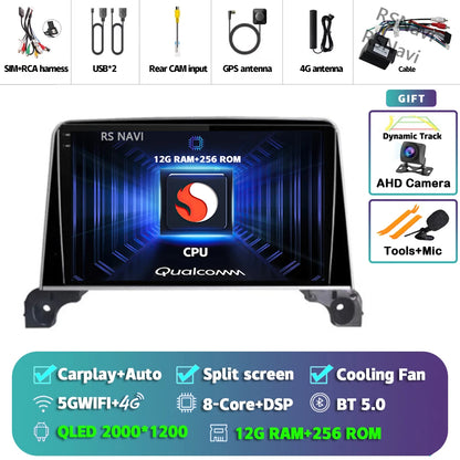 Android 15 Carplay Auto 2K écran autoradio multimédia lecteur vidéo pour Peugeot 5008 4008 3008 2017 - 2020 2din Autoradio stéréo