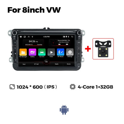 MEKEDE Android Autoradio pour Volkswagen Passat b6 b7 golf 5 6 Polo Jetta Skoda Autoradio multimédia PlayerGPS WiFi RDS Carplay