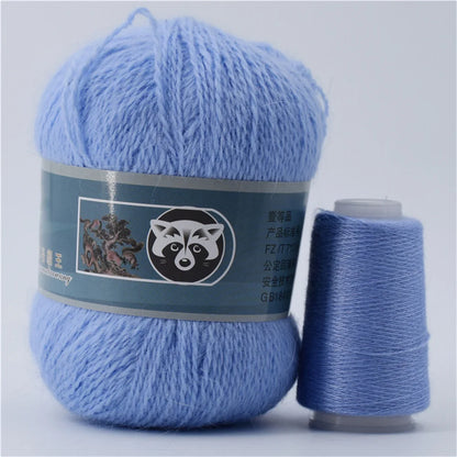 Fil de fourrure de vison pour fils pour tricoter et Crochet, fil de t-shirt en dentelle à 2 plis pour tricoter à la main, couture, 1 écheveau 340 M 50 + 20g