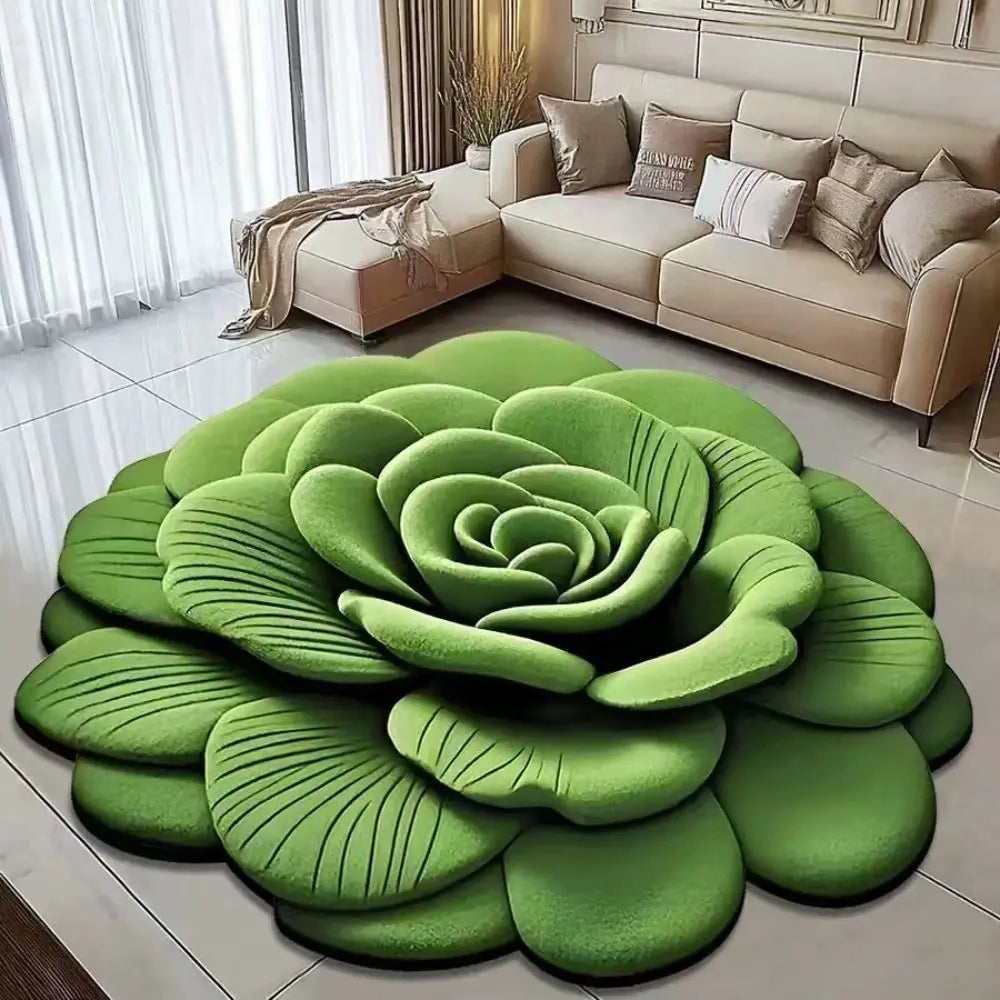 Tapis à fleurs de forme spéciale, doux et absorbant, tapis de sol en pivoine, antidérapant, 40x4 0cm/60x60cm, couverture pour salon, Table à thé, chevet