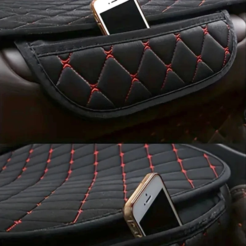 Kcimo 3 pièces coton et lin housse de siège de voiture ensemble universel housse de siège de voiture coussin protecteur de siège de voiture intérieur accessoires de voiture
