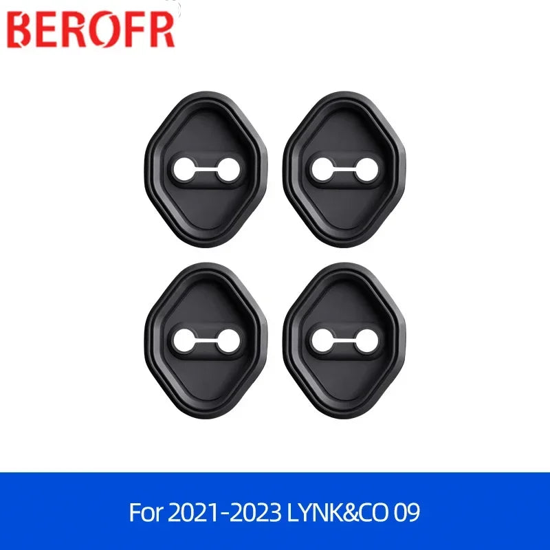 Boucle de serrure de porte de voiture en Silicone, 4 pièces, housse de protection Anti-collision pour LYNK & CO 01 PHEV lynk 02 03 06 08 09, accessoires
