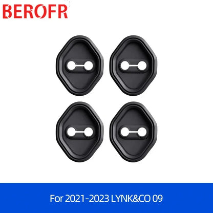Boucle de serrure de porte de voiture en Silicone, 4 pièces, housse de protection Anti-collision pour LYNK & CO 01 PHEV lynk 02 03 06 08 09, accessoires