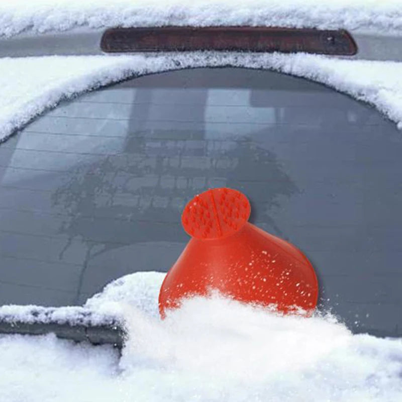 4 pièces fenêtre de voiture pare-brise magique grattoir à glace entonnoir pelle à neige, voiture circulaire en plastique pelle à neige grattoir à neige outil de déneigement