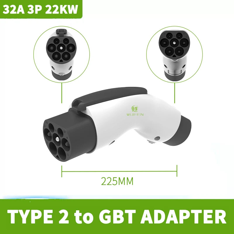 WUFEN pour 4 adaptateur de chargeur EV Standard Type 1/Tesla vers Gbt convertisseur 7kw Type 2/gbt à J1772 adaptateur 32A charge de voiture électrique