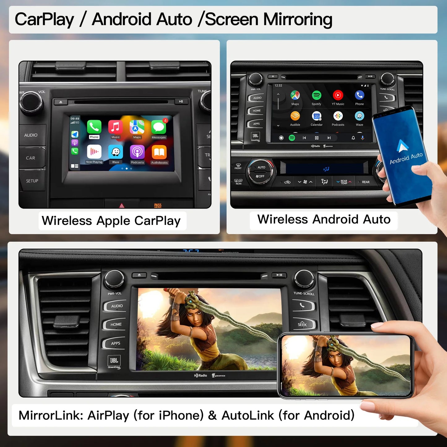2026 nouveau module Carplay Android Auto sans fil pour TOYOTA CHR Corolla Camry Auris prius RAV4 Avensis Highlander décodeur de jeu de voiture