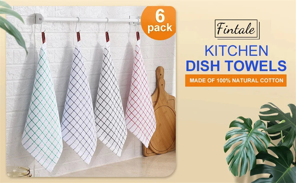 Homaxy 100% coton serviette de cuisine torchon doux Super absorbant chiffons de cuisine nettoyage à domicile serviette à récurer lavage de la vaisselle tissu